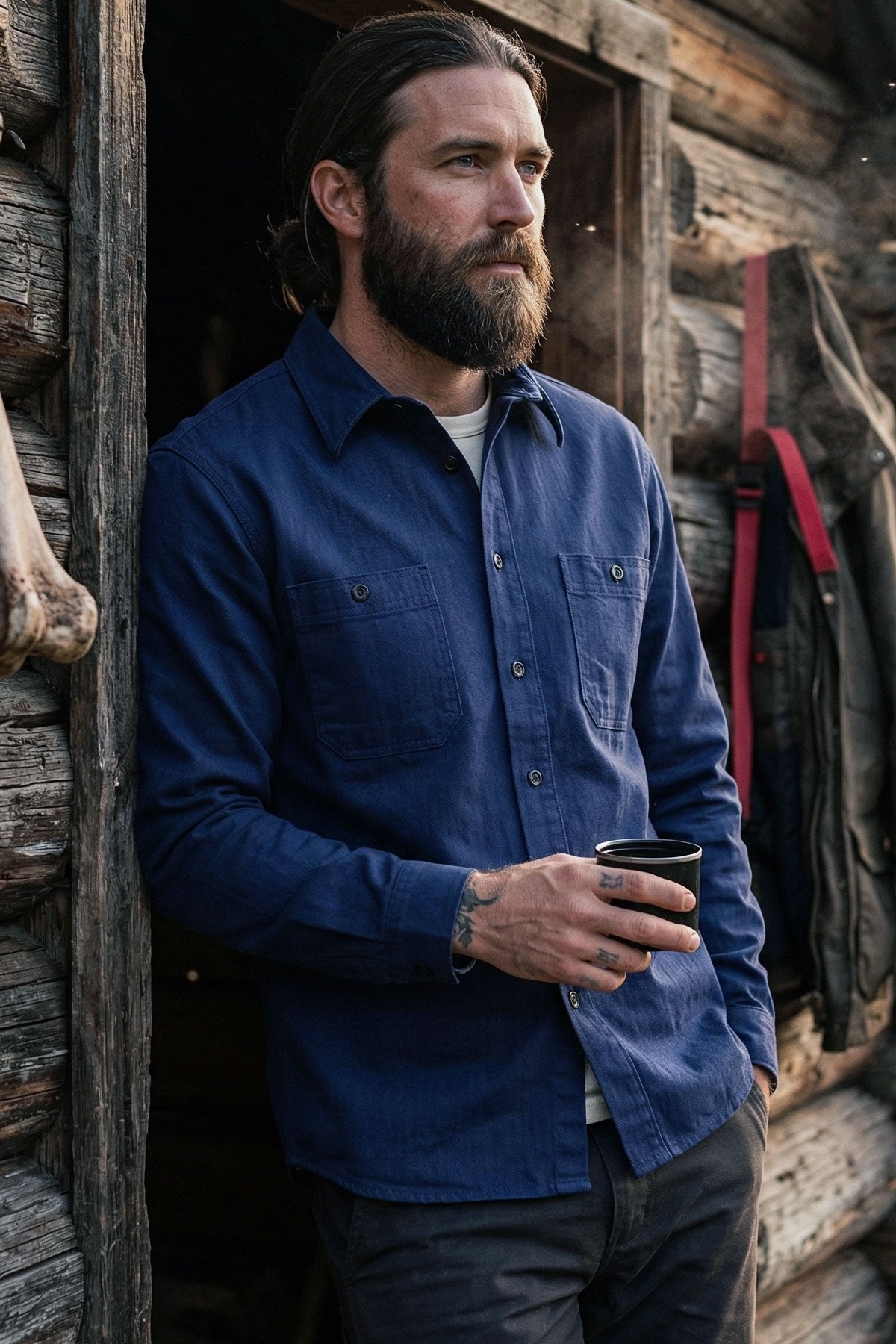Benzak - BWS-02 UTILITY SHIRT 8 oz. worker blue herringbone – The