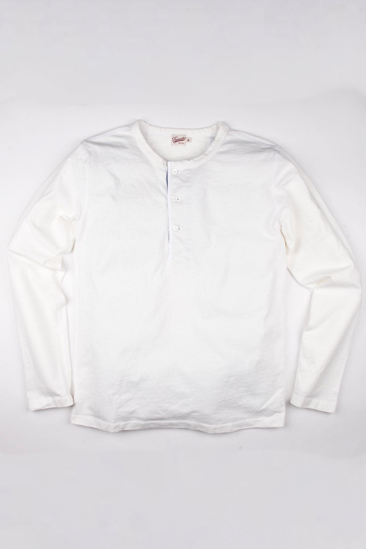 Freenote Cloth - 13 Ounce Henley - L/S White