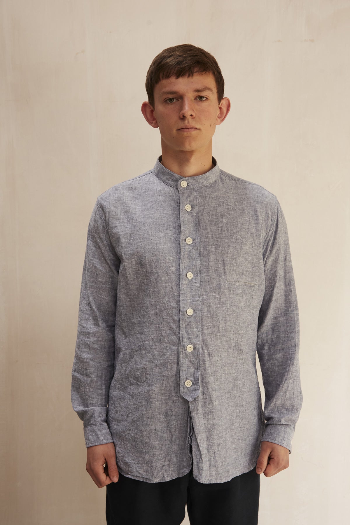 Workhouse England - Bed Shirt in Blue