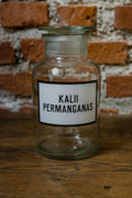 Vintage Large Apothecary Glass Jar - Pharmacy Bottle