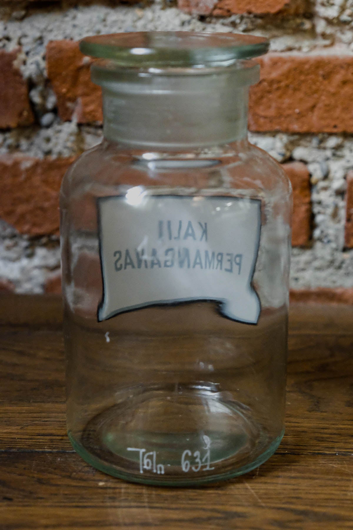 Vintage Large Apothecary Glass Jar - Pharmacy Bottle