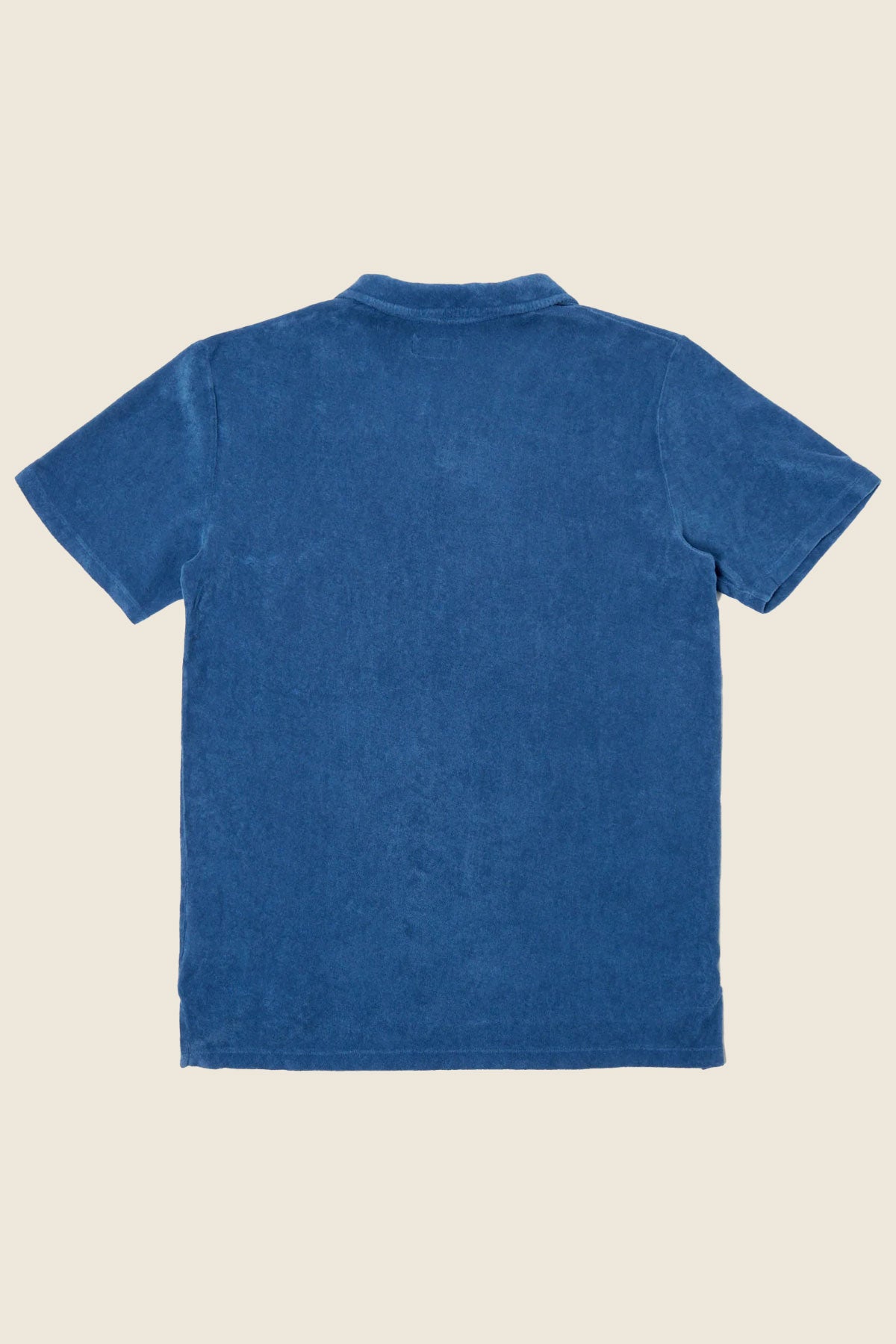 Universal Works - Vacation Polo In Blue Terry Fleece