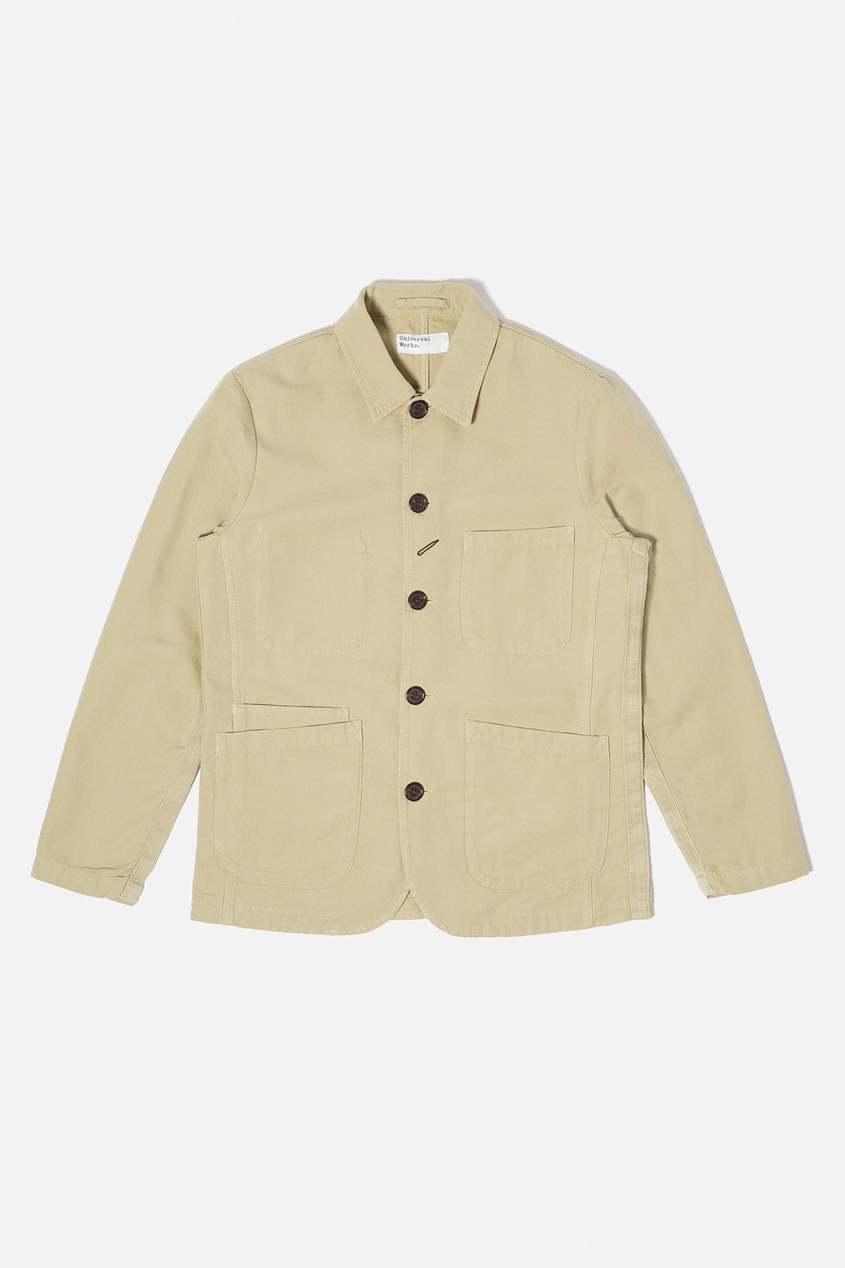 Universal Works Bakers Jacket In Sand Canvas
