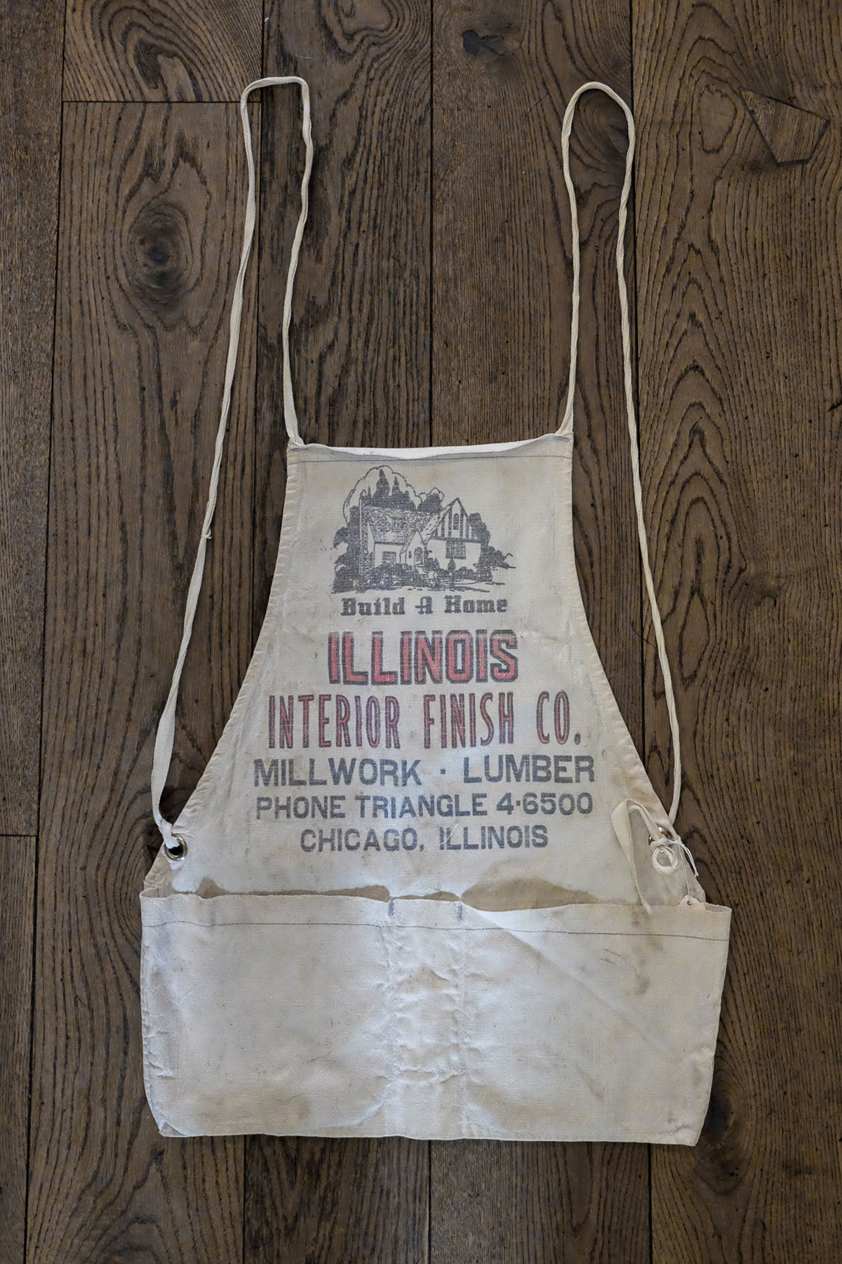 Vintage Illinois Interior Finish Co. Carpenter Apron - Chicago