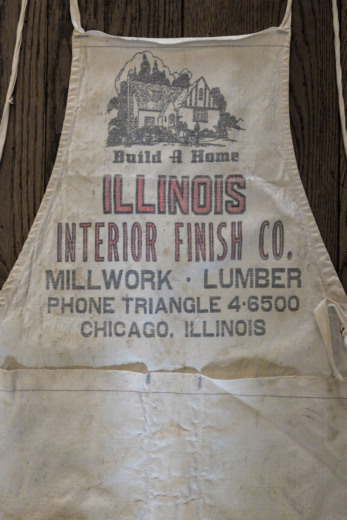 Vintage Illinois Interior Finish Co. Carpenter Apron - Chicago