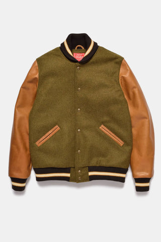 Dehen1920 - Varsity Jacket - Loden / Rust
