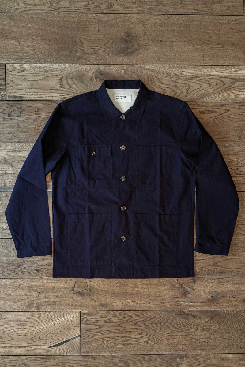 Universal Works Dockside Overshirt In Navy Ripstop Cotton – The Rugged ...