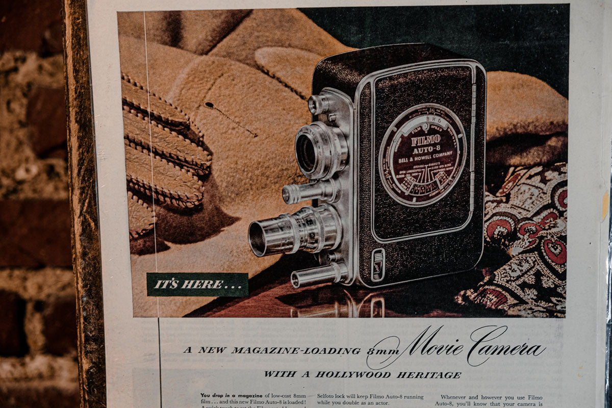 1948 Bell & Howell Filmo Auto-8 Movie Camera Magazine Ad