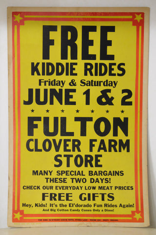 Fulton Clover Farm Store Vintage Poster Ad - Indiana (USA)