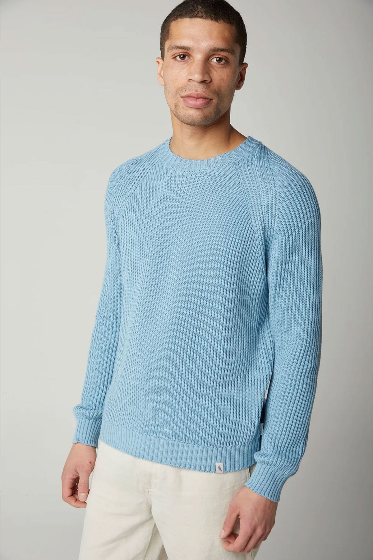 Peregrine - Harry Cotton Sweater in Seafoam