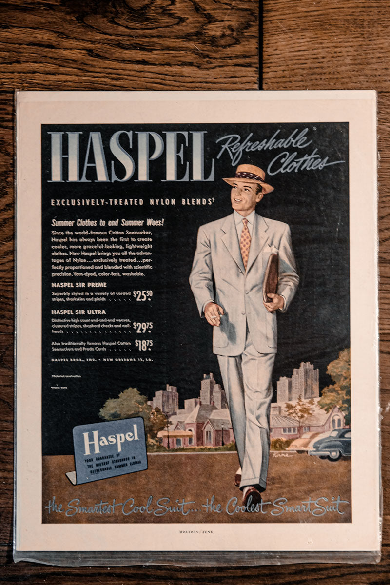 1950 HASPEL Clothes Original Magazine Ad - New Orleans
