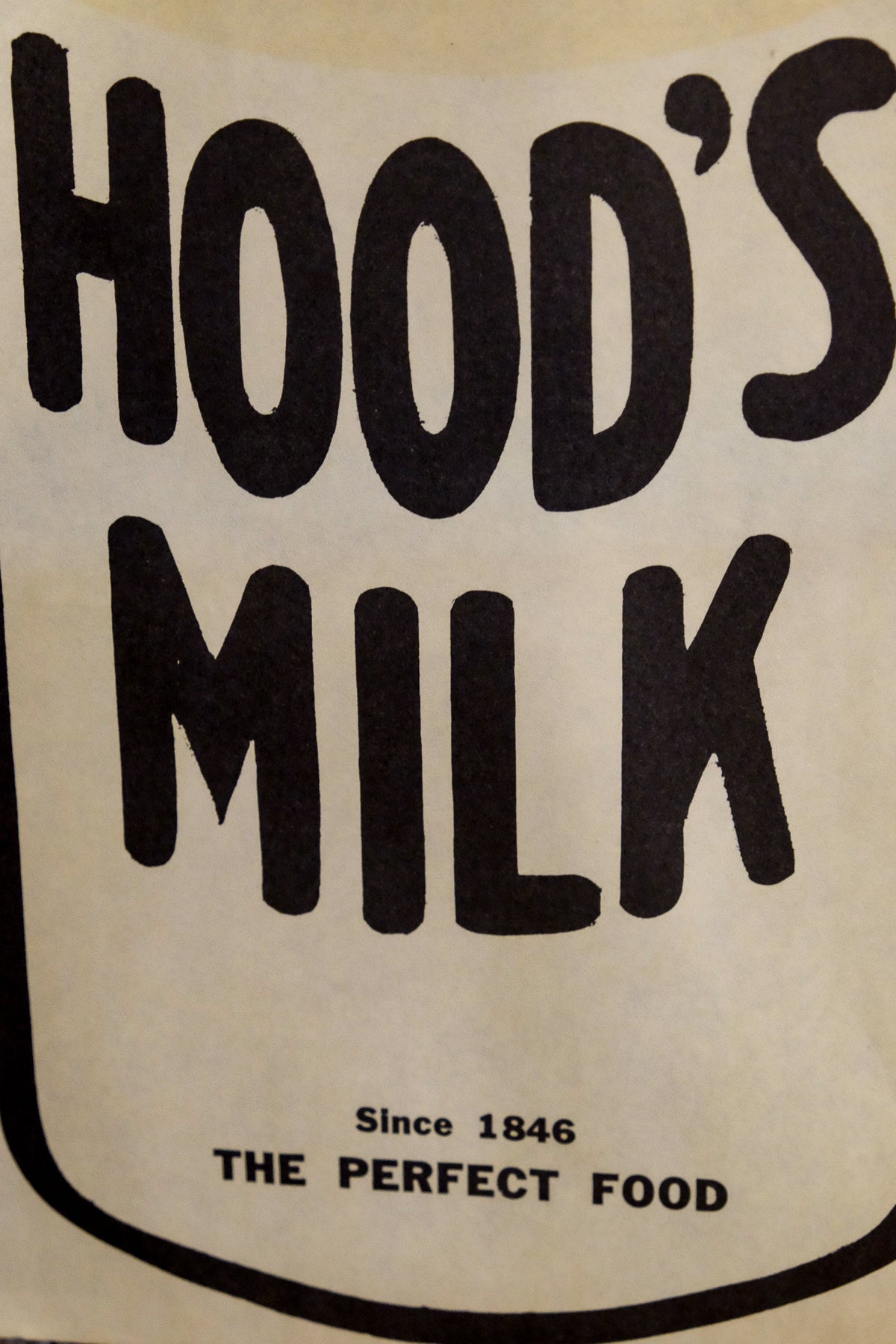 Rare 1950's Hood's Milk Vintage Paper Advertising Sign