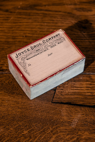 Early '900 Joyce Drug Company Pill Box Prescription - Salem, Mass