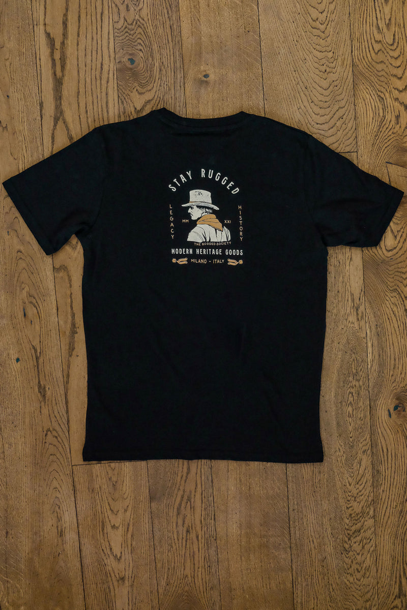 The Rugged Society - Stay Rugged - Heavy 220 G/M² Black 100% Organic C