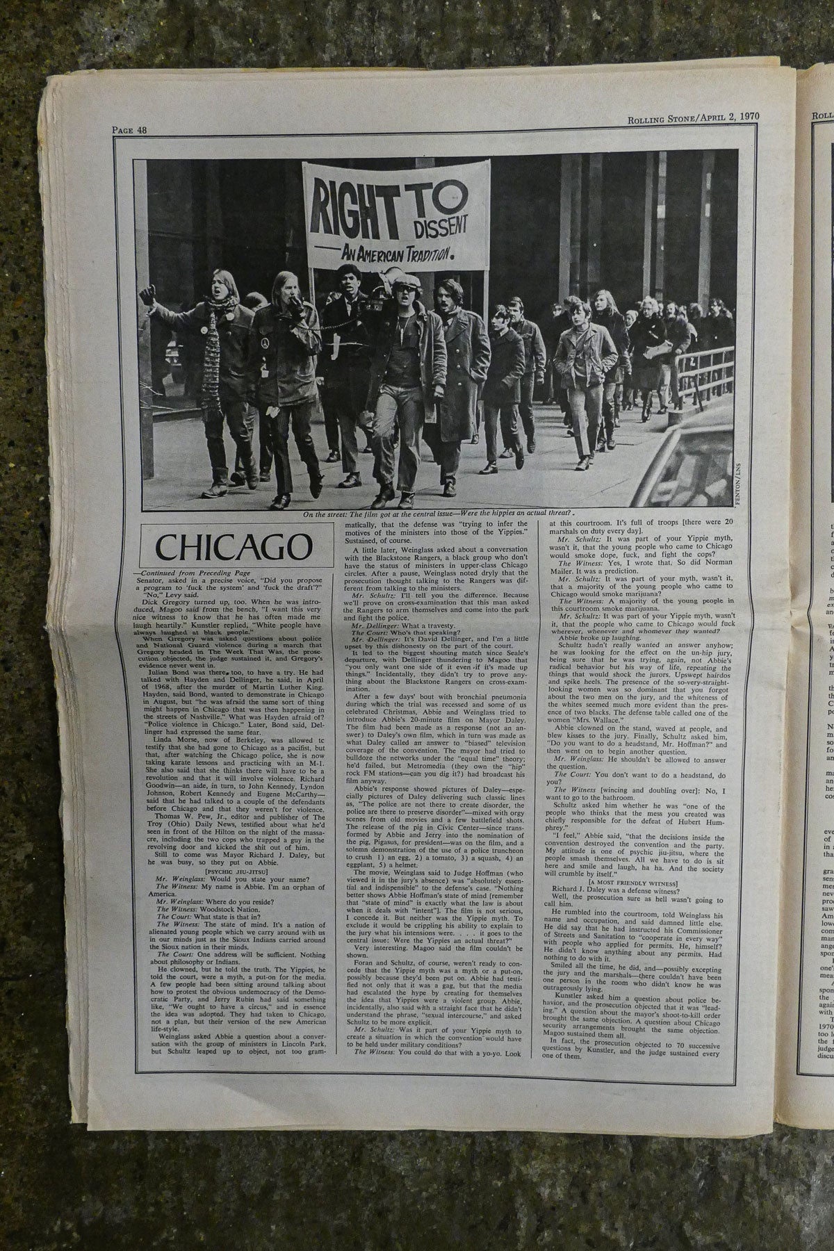 Vintage Rolling Stone Magazine - April 2 1970 N.55