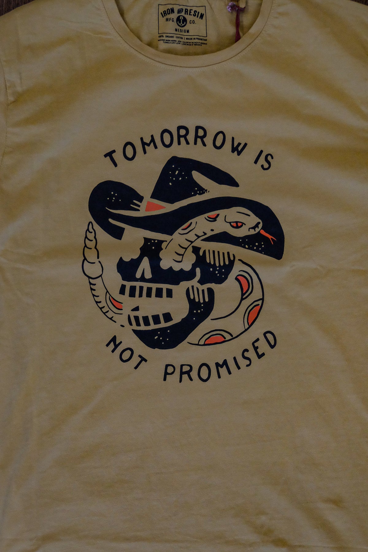 Iron And Resin - Tomorrow is not Promised Tee in Gold