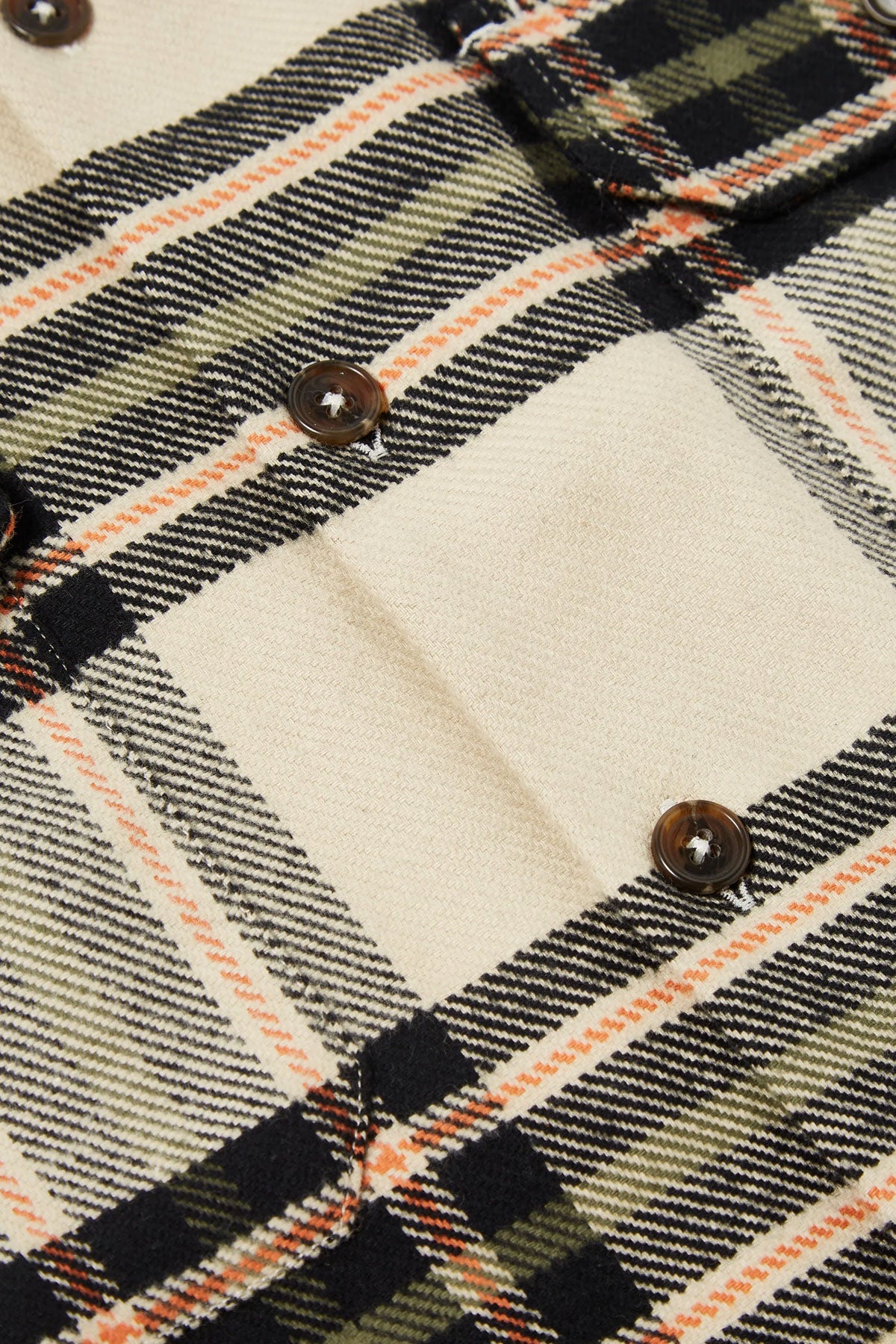 Universal Works -  Utility Shirt In Charcoal Organic Cozy Check