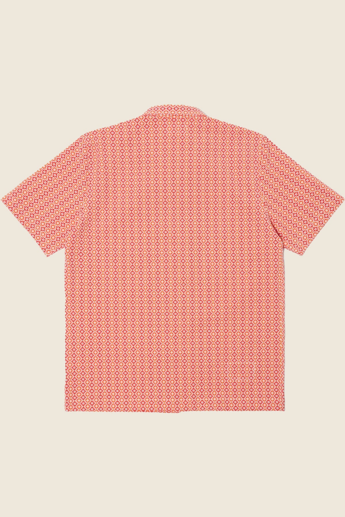 Universal Works - Road Shirt In Orange Summer Check Cotton