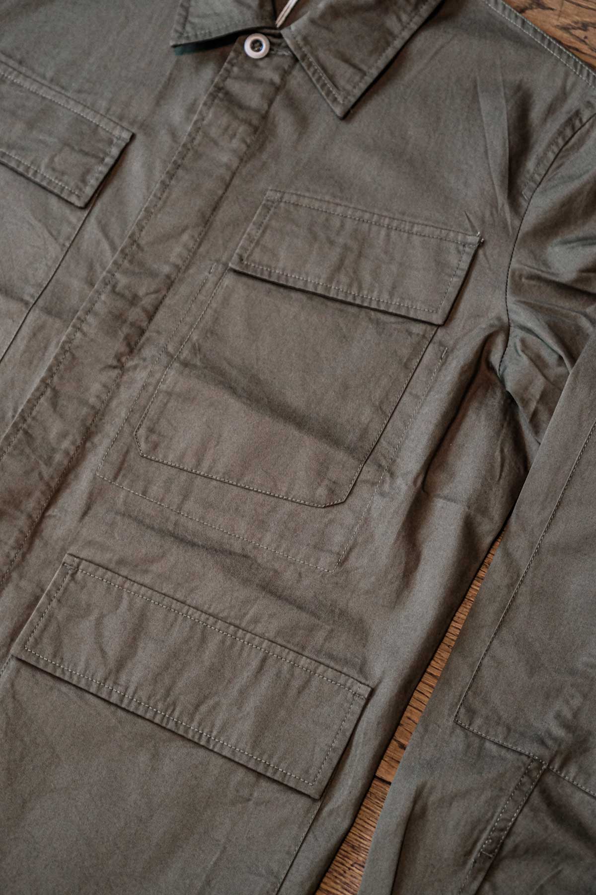 Universal Works - MW Fatigue Jacket In Light Olive Twill